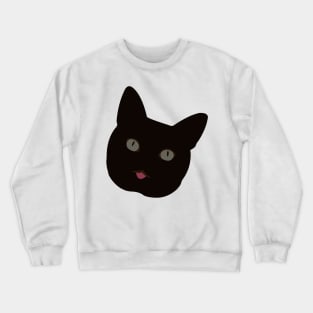 Black Cat Head Crewneck Sweatshirt